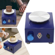 Mini pottenbakkersschijf - Draaischijf - Pottenbakken - Voor keramiek en klei - Elektrisch - Blauw