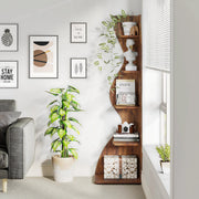 Moderne boekenkast 5 lagen - Bruin - Boekenrek - Woonkamer, slaapkamer en kinderkamer - Hout - 180cm