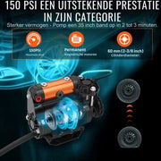 Auto Luchtcompressor - Bandenpomp - 12V Olievrije compressor - Stille 150PSI 100L/min Bandenvuller