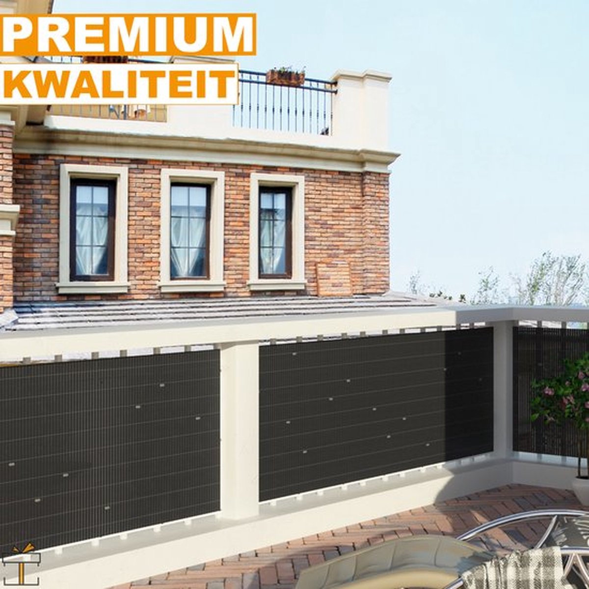 Zichtbreeknet Deluxe - Zichtdoek - Schutting - Windbreekgaas - PVC Winddoek - 100x400cm