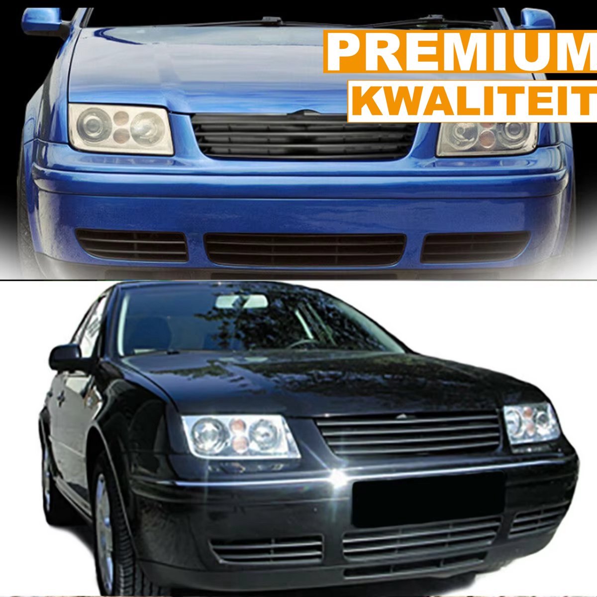 Grille Torqline - Voorbumper Grille - Zwart - Auto accessoires - Voor Volkswagen Jetta/Bora MK4 (1999-2005)