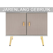 Schoenenbank - Opbergkast - Schoenenrek - Schoenenkast - Voor de hal of entree - met stoffen kussen - Lichtgrijs