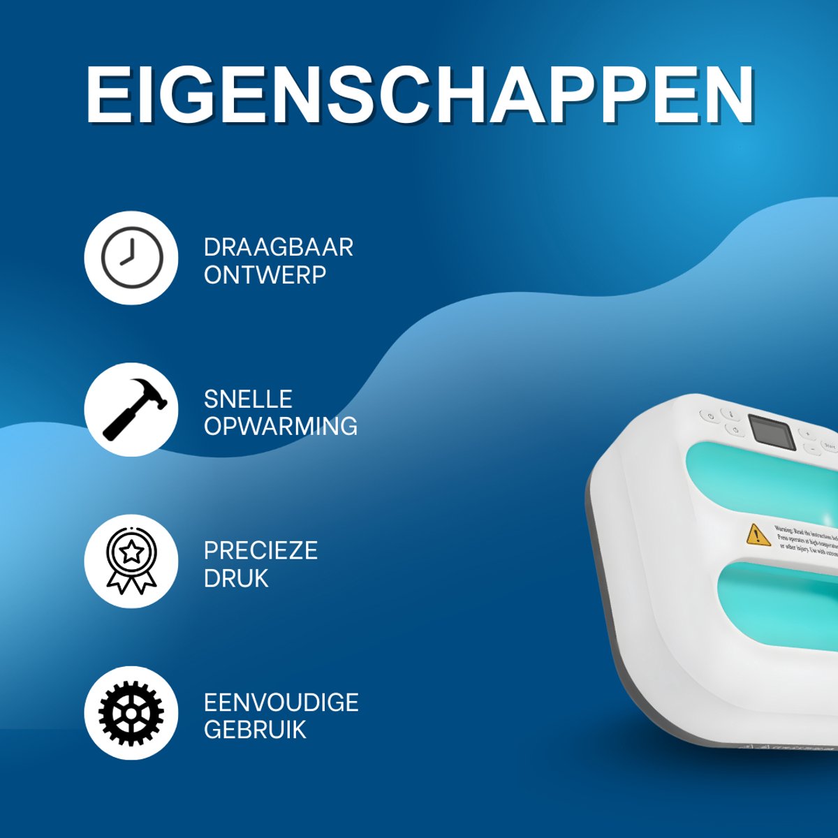Mini warmtepers- Hittepers - Persmachine - Voor Thuis- en Hobbygebruik - Draagbare Hot Stamping Machine - Groen