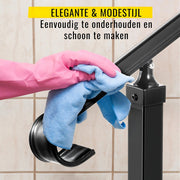 Trapleuning deluxe - Balustrade - Houders - Leuningen voor Trappen - Staal - Met trapleuninghouders - 212CM