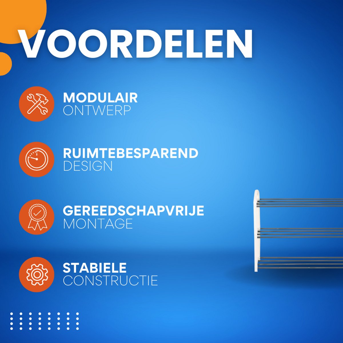 Schoenenrek Tavien 3-Laags voor 12 Paar Schoenen - Eenvoudig Te Monteren Schoenenkast - Staande, Ruimtebesparende Schoenenorganizer voor Thuis