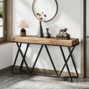 Console tafel Dolia - Naturel - Wandtafel - Sidetafel - Dressoir - Hout- Haltafel - Woonkamer of hal - 140cm