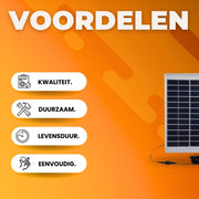 Zonnepaneel voor vijverpomp - Zonne-energie - Voor vijverfontein & tuin - 5W - 4 verschillende mondstukken - Max. 60 cm Hoogte, 250 l/u