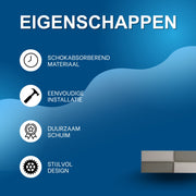 Bedhoofd - Hoofdbordkussen - Hoofdbord - Voor interieurdecoratie en bedhoofdbescherming - Grijs