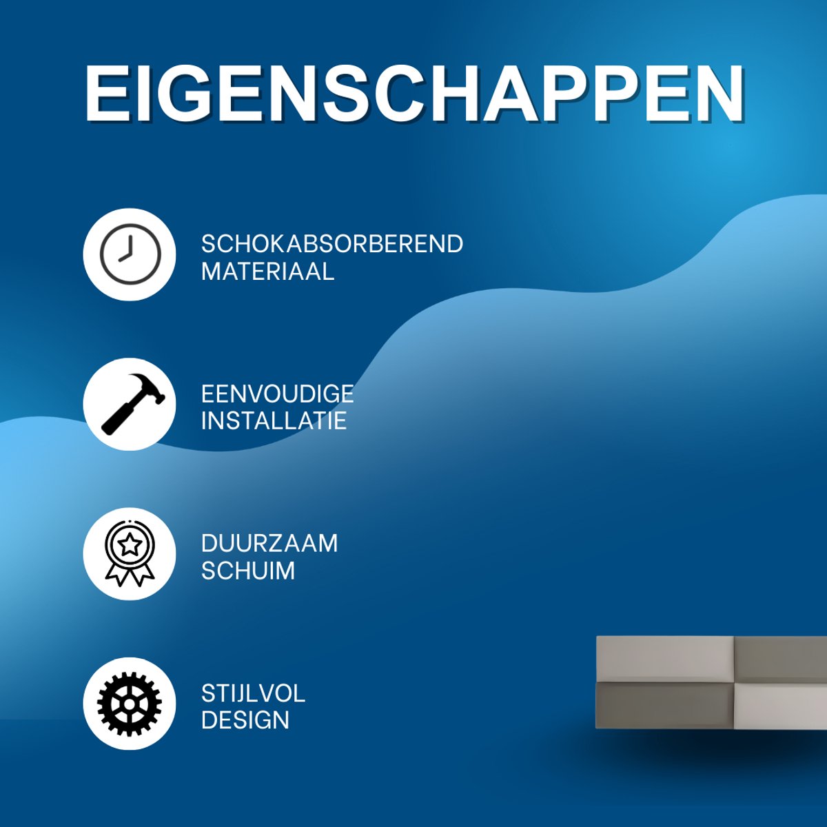 Bedhoofd - Hoofdbordkussen - Hoofdbord - Voor interieurdecoratie en bedhoofdbescherming - Grijs