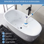 Elektrische Spin Scrubber Tavien - 10-in-1 - Draadloze Oplaadbare Reinigingsborstel met Verstelbare Handgreep voor Douche & Thuisgebruik