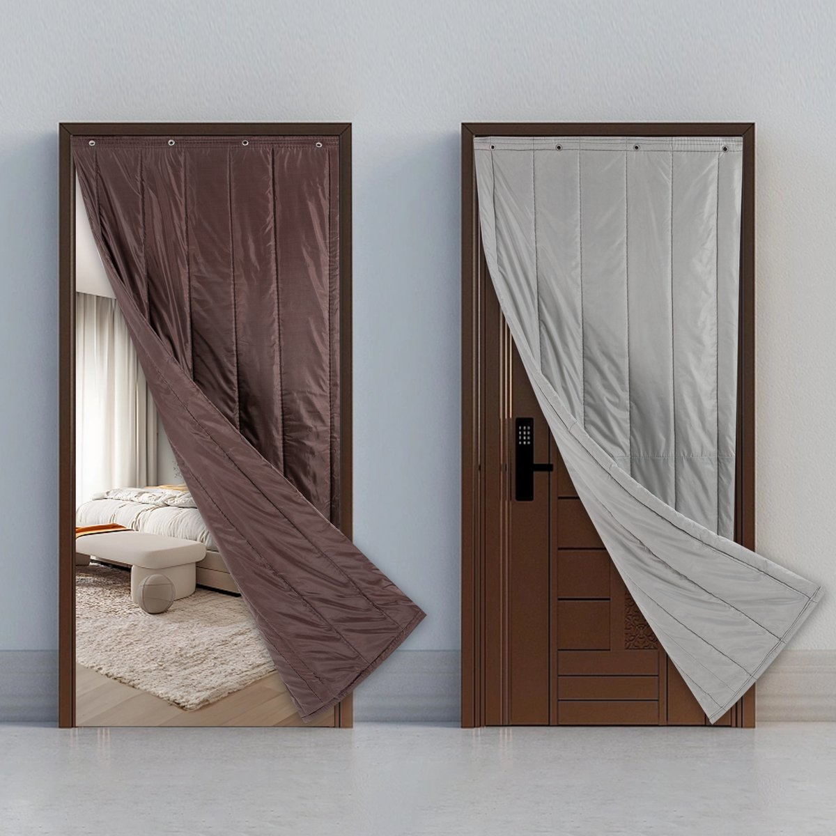 Deurgordijn - Vliegengordijn - Voor Winterisolatie en Privacy - Coffee 90 × 200 cm