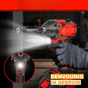 Draadloze Slagmoersleutel Ravon - 2-in-1 - 1/2" Driver Borstelloos, 2500 RPM Elektrische Sleutel, Maximaal Koppel 1500 Nm + Batterij