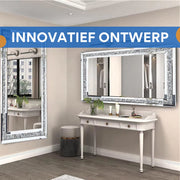 Diamant Wandspiegel XL - Woonkamer & slaapkamer - Rechthoek - Staand of hangend