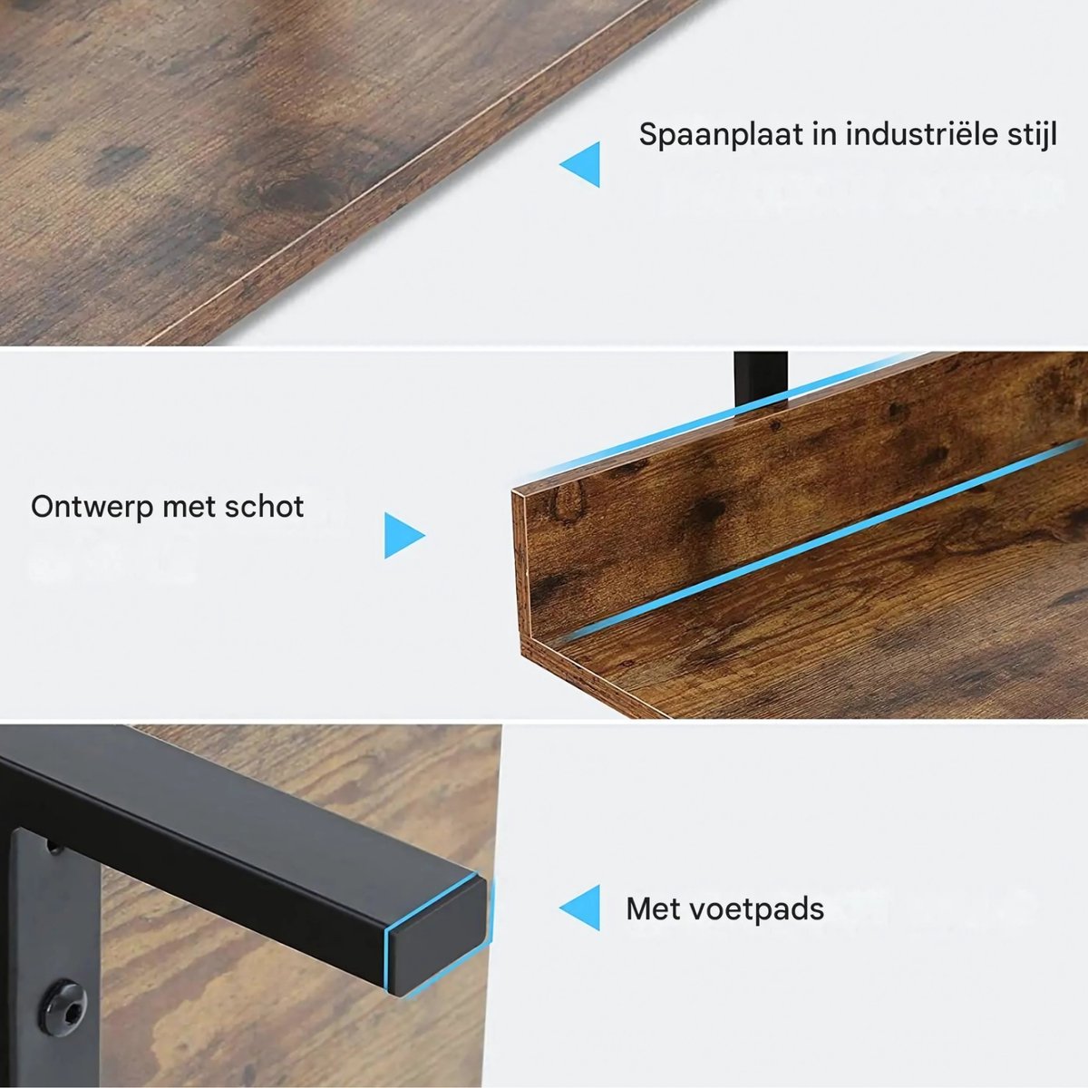 Staande Boekenkast met 5 Lagen - Voor Woonkamer, kantoor of slaapkamer - Boekenplank - Opbergrek - Bruin