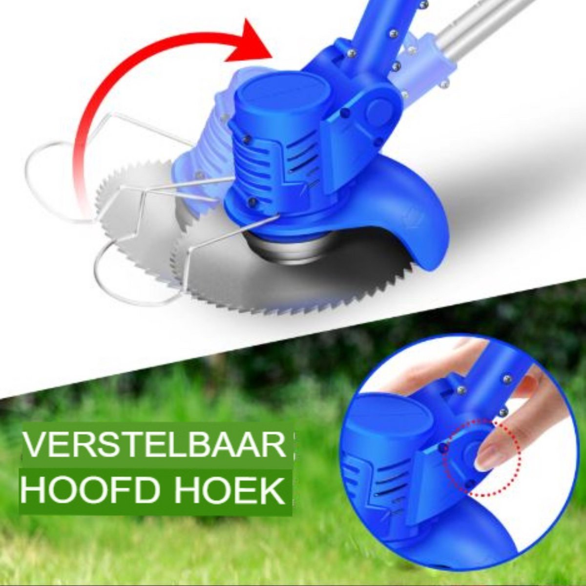 Snoerloze Tuinstrimmer Verdo - Elektrische Grastrimmer - 21V Li-Ion Batterij - Afneembare Grastrimmer - Inclusief Oplader
