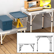 Opvouwbare Campingtafel - Elvo - Lichtgewicht Aluminium - 2 In Hoogte Verstelbare Poten - Draagbare Picknicktafel voor Feestjes