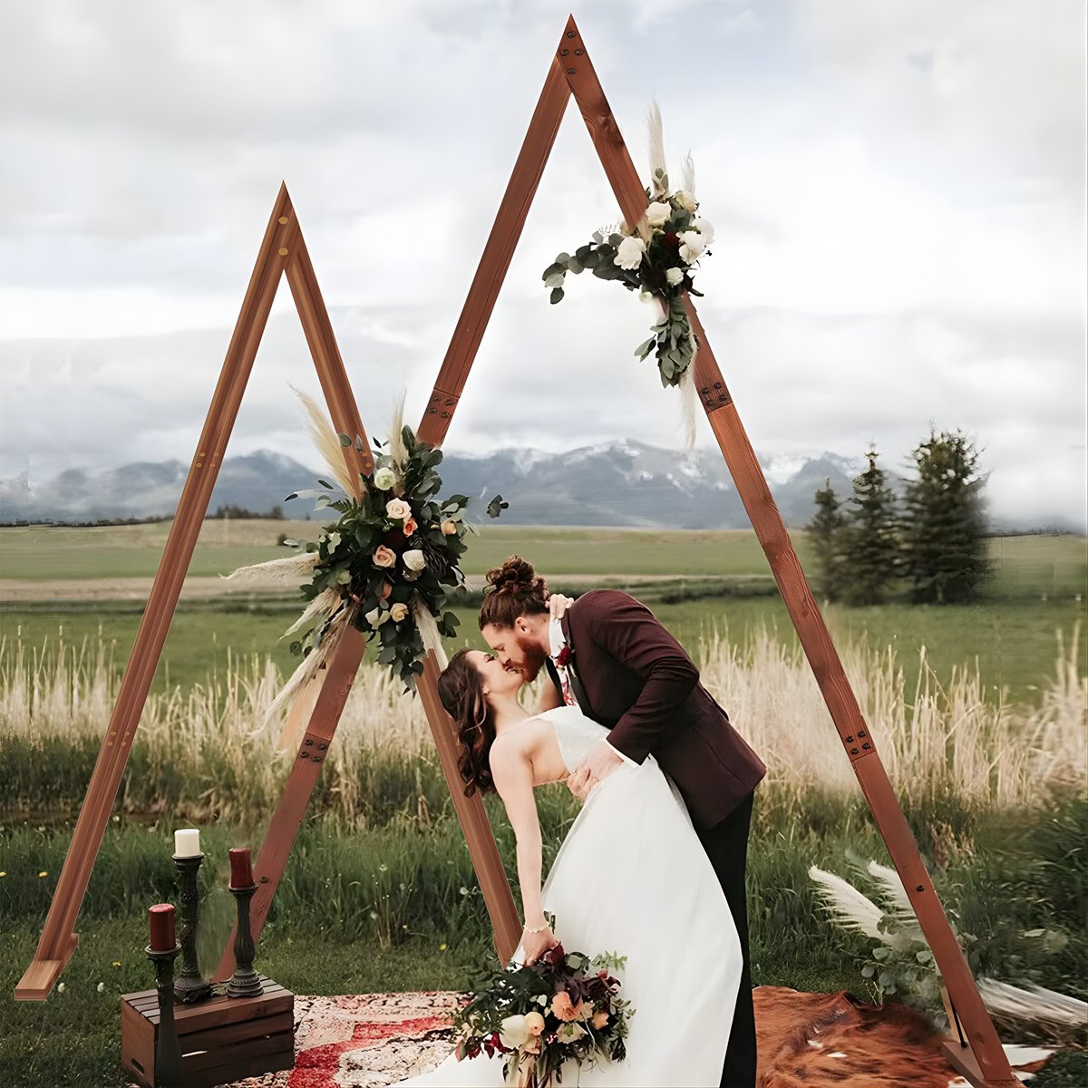 Bruiloft Boogstandaard – Voor Ballonnen, Achtergronden & Prieeldecoratie – Driehoek Frame voor Feesten - Set van 2