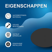 Zwembad grondzeil - Vloerbescherming - Voor hot tubs, spa’s en buitenzwembaden – Voor bescherming en stabiliteit – Zwart/ Waterbestendig