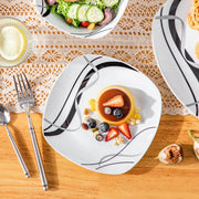Exquisite Serviesset - 12 delig - 4 persoons - Zebra - Dinerborden - Bordenset - Diepe borden - Ontbijtborden - Servies - Keukenservies – Luxe design