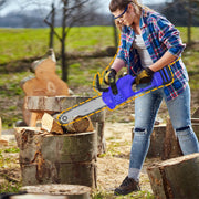 Draadloze Elektrische Kettingzaag Zyren - 12-Inch - Borstelloze Mini Kettingzaag met Batterij en Gereedschapskist - Handheld voor Hout Snijden en Tuinboom