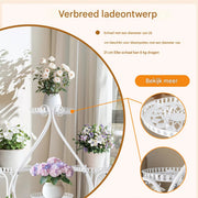 Metalen plantenstandaard Venetia - 6 plekken - Plantenrek - Plantentafel - Voor binnen & buitengebruik - Bloempothouder