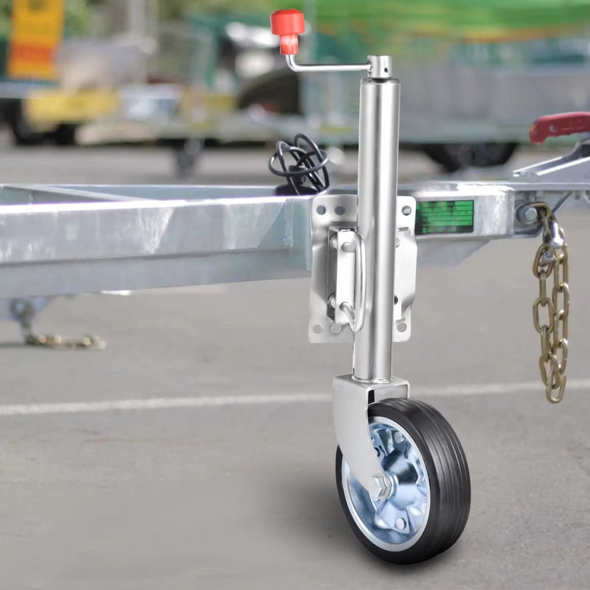 Neuswiel 680KG - Aanhangwagenkrik met wiel - Voor campers, boottrailers en aanhangers
