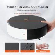 Happyment Ronde Werkkruk - In hoogte verstelbaar - Ergonomisch - Zwart - 181KG Draagvermogen