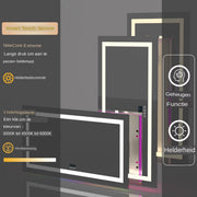 Grandiose Badkamerspiegel - Geen condens - Met verwarming en LED verlichting - Bluetooth en muziek - Spiegel voor badkamer - Rechthoekig - 140x70cm