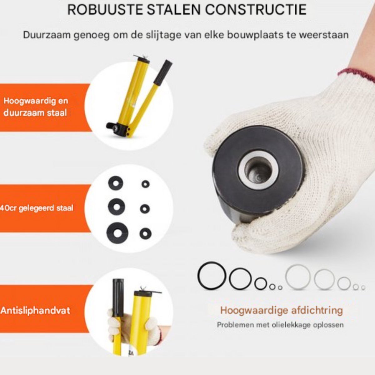 Hydraulische Perforator - Ponsgereedschap - 15 Ton - Met 10 Stempels - Voor Stalen Plaatbewerking