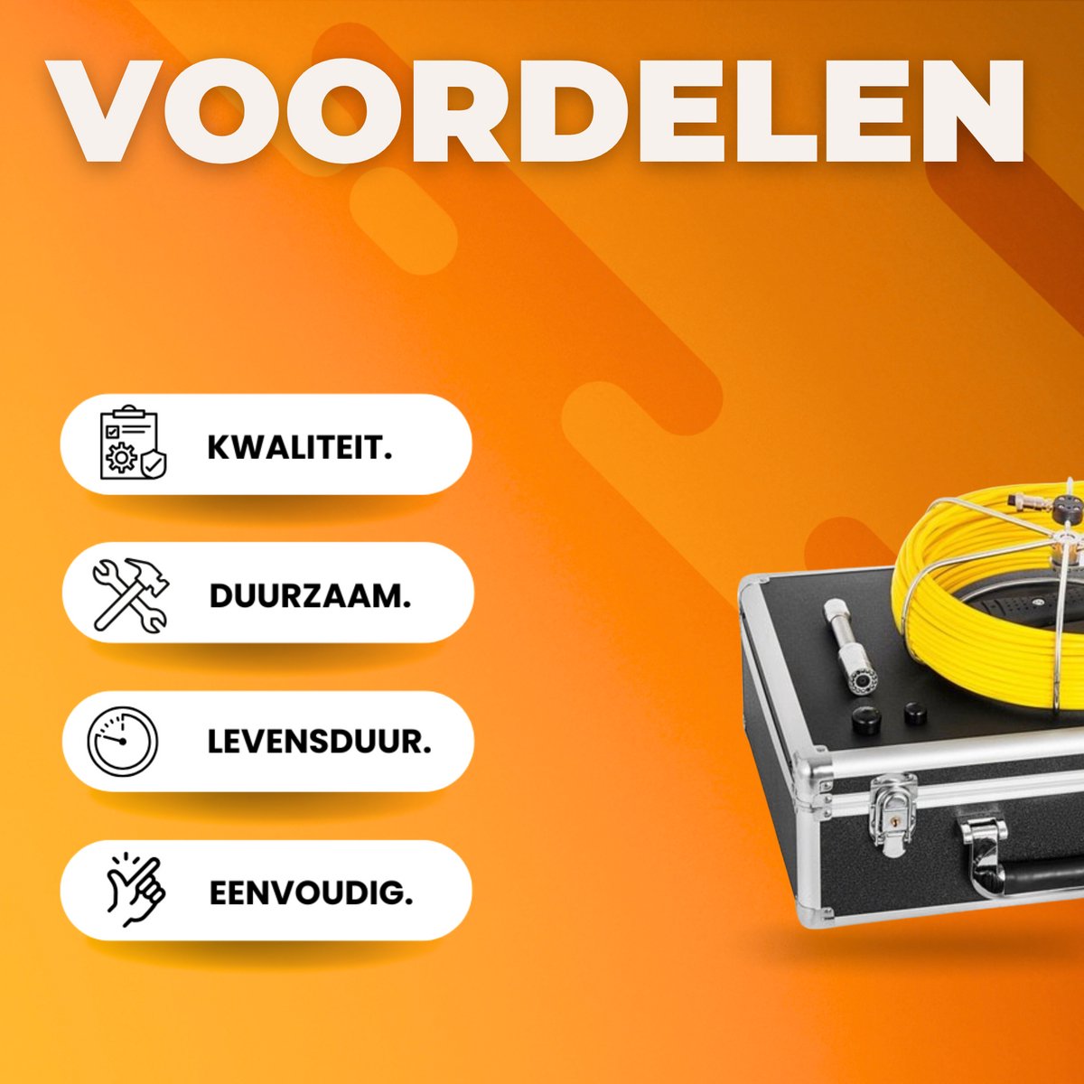 Endoscoop rioolcamera - 7 inch scherm - inspectie camera - 50m - Inspectiecamera - Apparaat voor ondergrondse leidingen