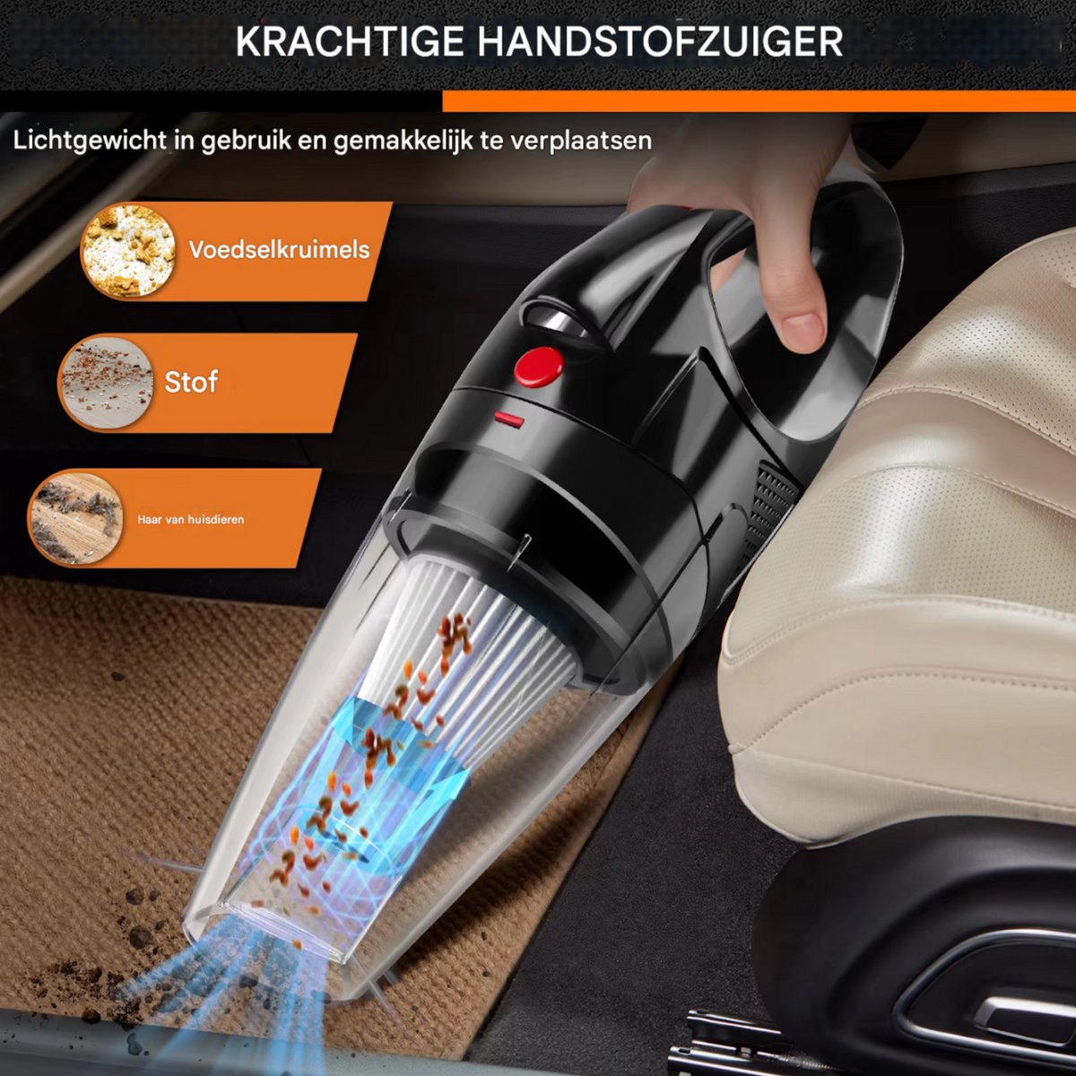 Draadloze Handstofzuiger 3-in-1 - Oplaadbare & Draagbare Stofzuiger - Krachtige Prestaties - Lange Looptijd - USB Oplaadbaar