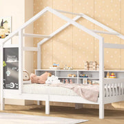 Kinderbed 90 x 200 cm - Voor Kinderen - Huisbed - Peuterbed - Met lattenbodem - Zonder matras
