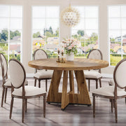 Ronde Eettafel Zenia - Voor 4 personen - 120cm - Voor Keuken of eetkamer - Bruin