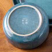 Lavish Ontbijtborden – 4 persoons – 12 delig – Blauw Keramisch – Dinerborden – Kleine Borden