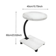 Bijzettafel- Voor Woonkamer / Sofa - C-vormige - Wit