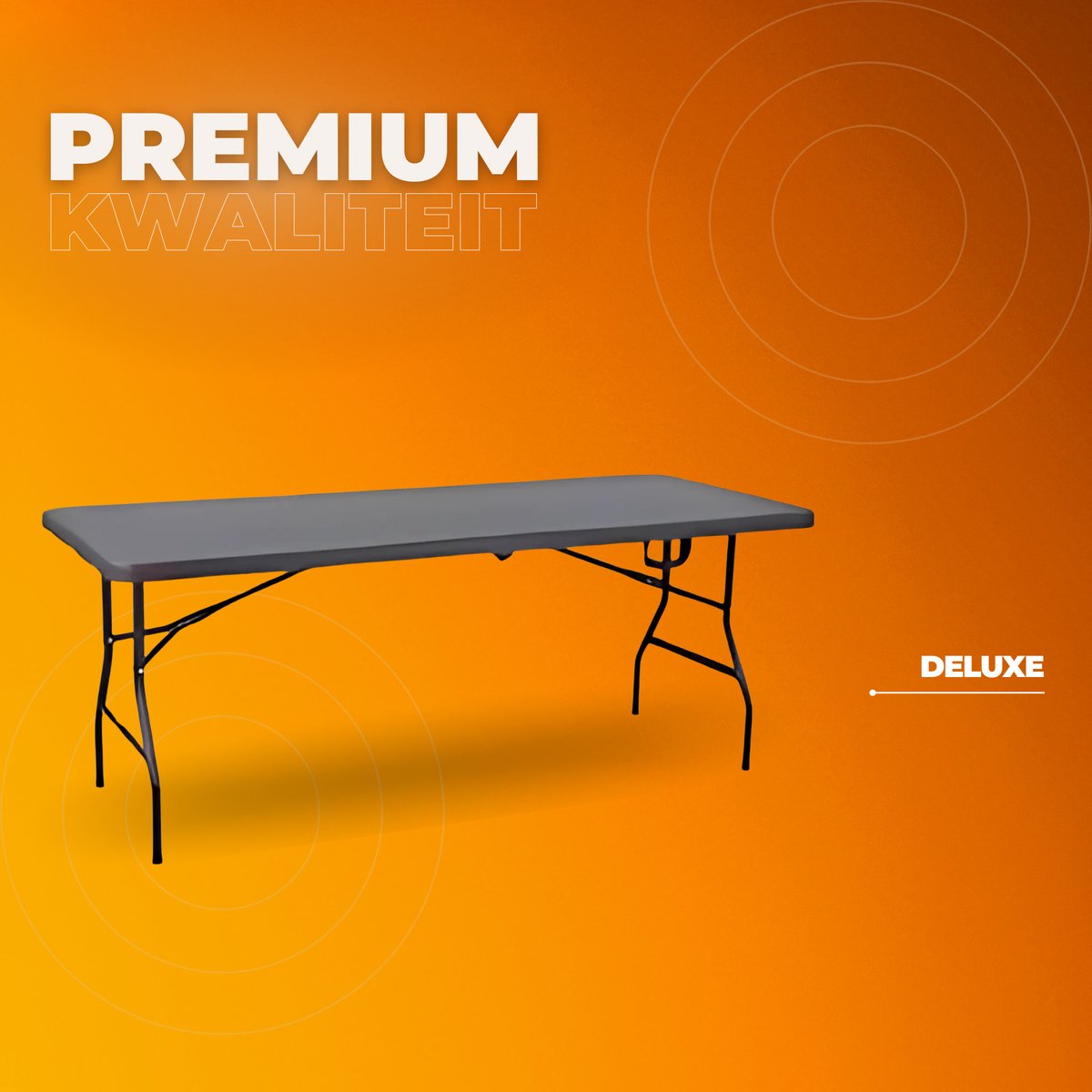 Tuin klaptafel- Kampeertafel - Campingtafel - Rotan look camping catering tafel met handvat, buiten opvouwbare schraagtafel voor picknick - 1,8M
