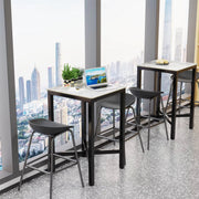 Nervio Bartafel - 70cm - Voor binnen - Keuken, woonkamer, restaurant - Marmer look - 4 personen - Glossy wit