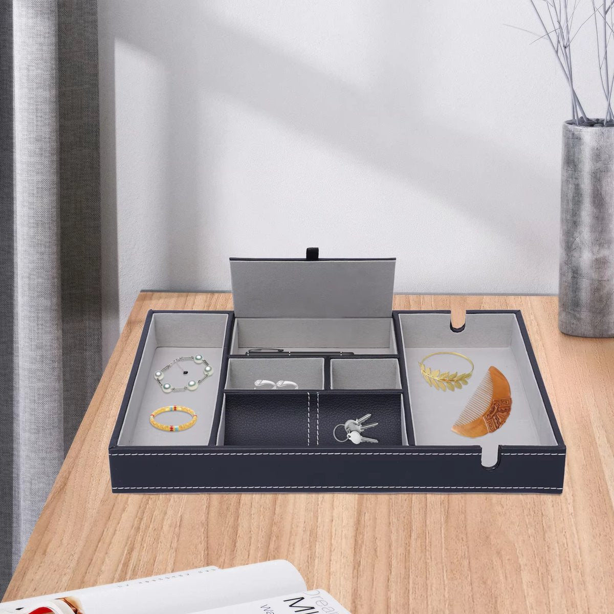 Sieradendoos - Juwelendoos - Sieradenopbergdoos – 6-vaks – Luxe – Organizer voor accessoires
