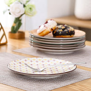 Sorellia Mokkenset - 6 stuks - Mix kleur - Dinerborden - Bordenset - Diepe borden - Ontbijtborden - Servies - Keukenservies