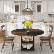 Ronde Eettafel - Keukentafel - Eetkamertafel - 4 personen - Hout Bruin - 120cm