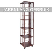 Boekenkast - Boekenrek - Opberruimte - Voor boekenopslag - 6-laags - Donker bruin