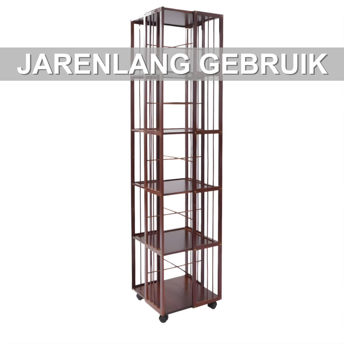 Boekenkast - Boekenrek - Opberruimte - Voor boekenopslag - 6-laags - Donker bruin