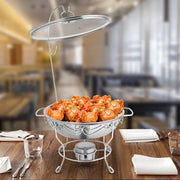 Ronde Buffetverwarmer - Chafing dish - Buffetwarmer - Warmhoudplaat - Warmhoudbakken - Voor Huizen, Restaurants & Foodtrucks - Roestvrij Staal