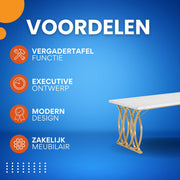 Computerbureau Nerita - Voor Kantoor of Thuiskantoor - Vergadertafel - Bureau - 160cm