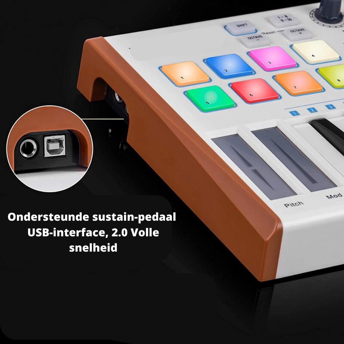 Happyment Keyboard Met Mengpaneel - Elektrische Piano - Digitale Piano - Voor Apple Producten - USB-aansluiting