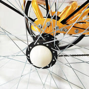 Driewieler voor volwassenen - 6 versnellingen - Fiets voor senioren - 24 Inch - Met mand - Voorrem - Geel