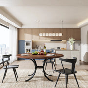 Eettafel Orvion - Ronde Eettafel 120cm - Voor 4 Personen - Voor Keuken en Eetkamer