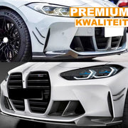 Voorbumper Lip Splitter Spoiler - Gloss Black - 3-delige Bodykit - Auto accessoires - Voor BMW G80 M3/G82 G83 M4 (2021-2022)