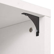 Happyment Bartafel Zita - Voor binnen - Rechthoekig - Hout - Zwart - 98x38x100cm
