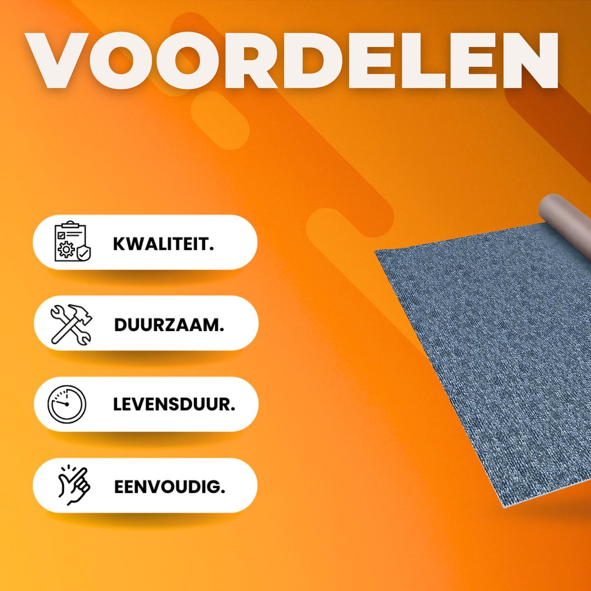 Luxe Buitentapijt - Voor binnen en buiten - 400x180cm Tuintapijt - Terrastapijt - Buiten tapijt - Blauw